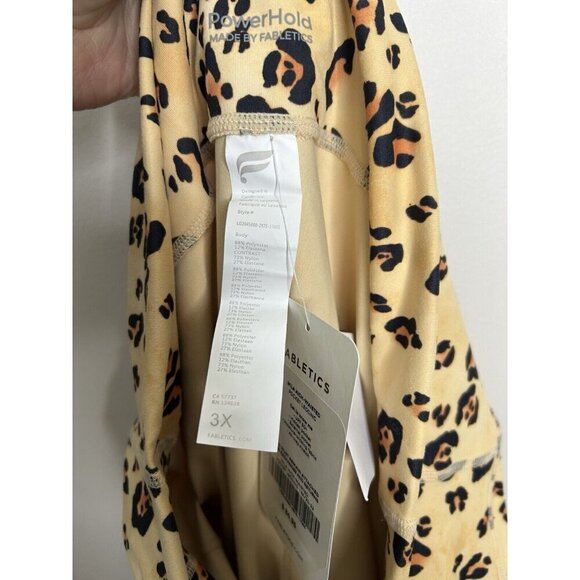 Fabletics Leggings PowerHold High-Waisted Animal Print Cheetah Brown Size 3X NWT - Picture 10 of 10